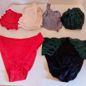 LOT OF PRETTY BRAS AND PANTIES 36C/M